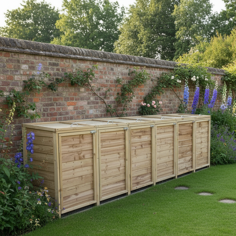 After - 5-door bin storage