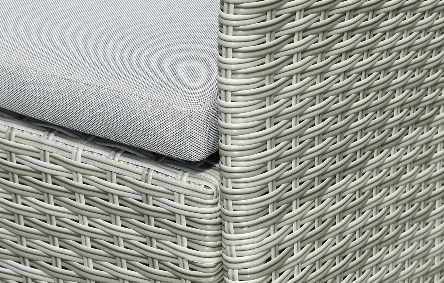 Bridgetown 6 Seater Rectangular Rattan and Polywood Grey Garden Dining Set 200cm