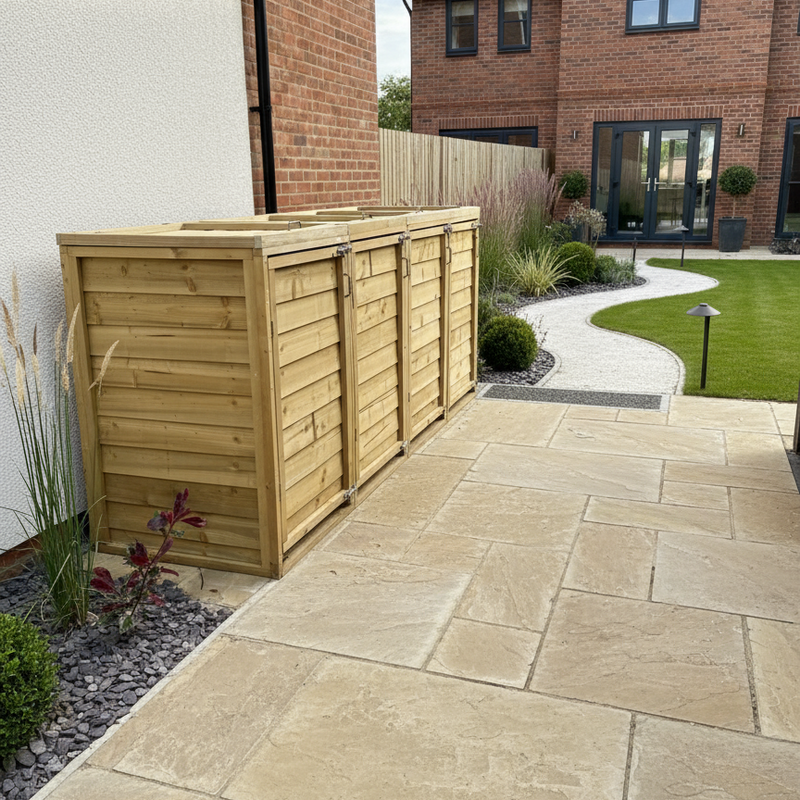 Heavy duty bin storage in luxury setting