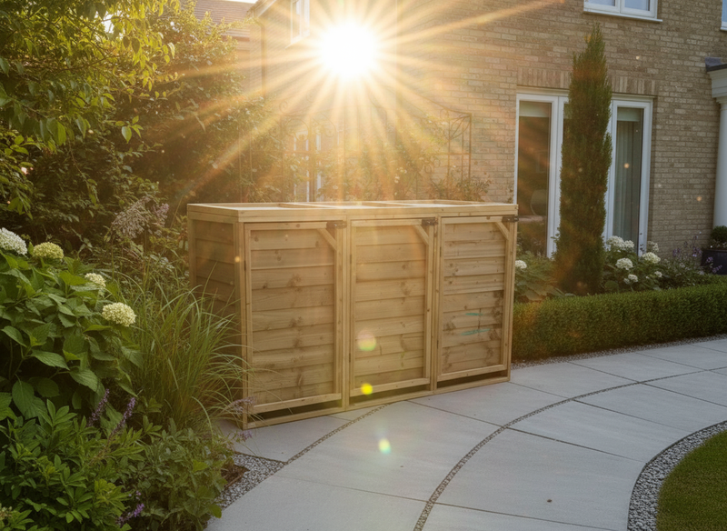 Wheelie Bin Storage - Standard Size with sunlight