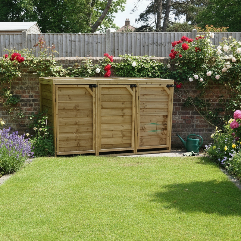 After - 3-door bin storage