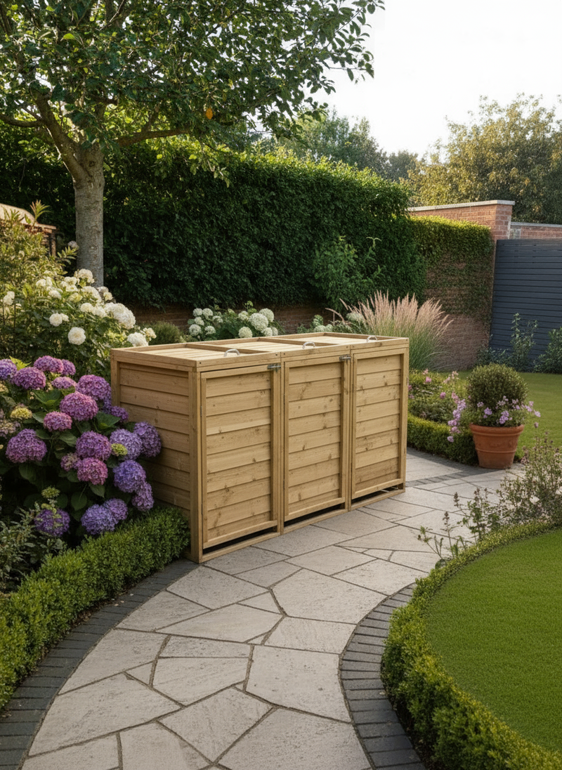 After - Garden with bin storage