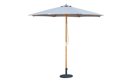 Bali Grey Wooden Parasol 2.85m