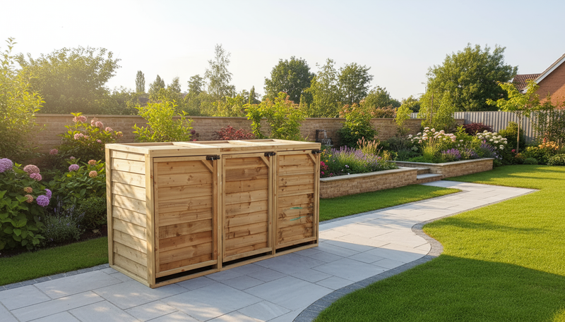 Bin storage with planter - accurate