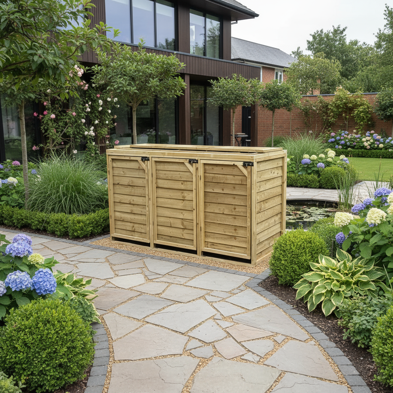 Bin storage with planter - exact design