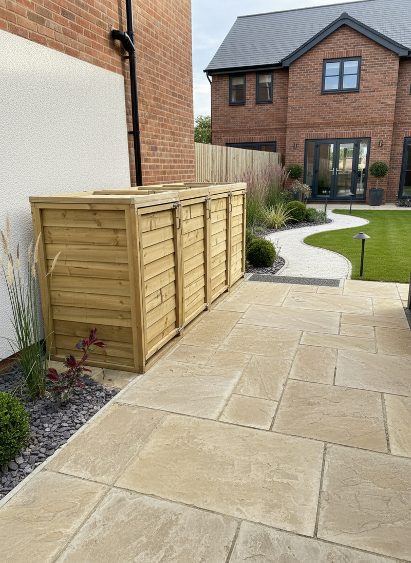 Heavy duty bin storage in luxury setting